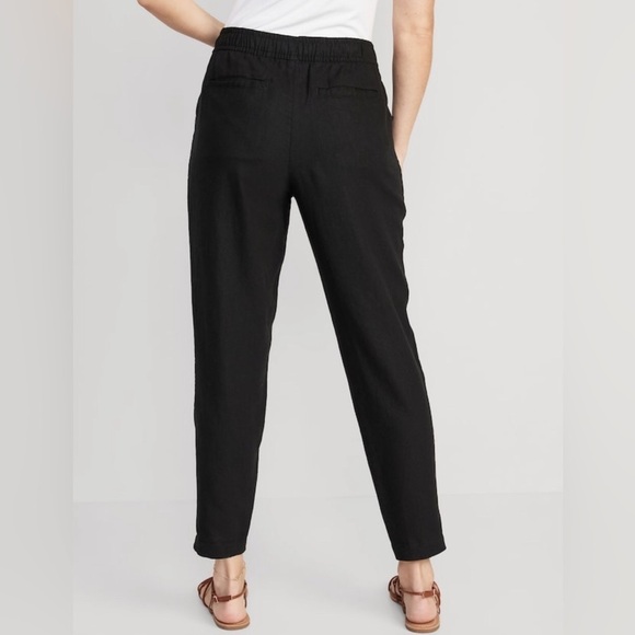 NWT! High-Waisted Cropped Linen-Blend Tapered Pants for Women - Multiple ♥️ - Picture 3 of 8